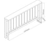 Radiator Cover White Modern Vertical Slat Shelves MDF Cabinet Shelf Large