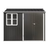 Garden Shed 8x6FT Steel Apex Tool Equipment Organize W/Window Door Anthracite