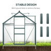 Polycarbonate Walk-In Garden Greenhouse Aluminum Frame w/ Slide Door 6 x 10ft