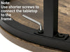 Nesting Coffee Tables Set of 2, Black Round Modern Side Tables with Metal Frame