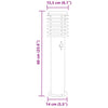 Outdoor Floor Lamps with Sensors 3pcs Black 60 cm Stainless Steel