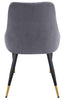 8 Grey Velvet Dining Chairs set Gold Tip Legs velvet luxury dining chairs x 8