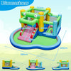 5-in-1 Crocodile Water Park Inflatable Bounce House with Slide & Splash Pool