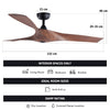 VONLUCE 52" Modern Ceiling Fan w Light & Remote 6 Speeds Reversible Motor 132cm