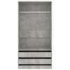 Wardrobe Clothing Cabinets Shelf Hangers Open Wardrobe Home Unit Storage W3I8