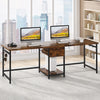 200 cm Extra Long Computer Desk, Double Writing Table Study Desk with 2 Drawers