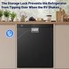 65L Built-In Refrigerator, Dual-Zone Compressor Fridge & Freezer Suitable for RV