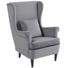 Wingback Chair, Modern Accent Chair for Living Room Bedroom, Grey