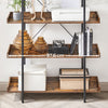 Large Heavy Duty Bookcase Storage Rack Rustic Industrial Bookshelf Steel Frame