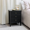 3 Drawer Chest of Drawers and Pair of Bedside Tables - Hales Black Range