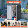 BIRCHTREE Garden Shed Pent Roof 2.6X2.9FT Metal Outdoor Storage Cabinet Anthraci