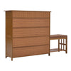 5 Tier Shoe Rack Shoes Storage Cabinet Hallway Bamboo Shoe Bench Cushioned Seat