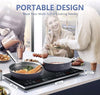 AMZCHEF 2800w Double Induction Hob, Portable Induction Cooker Ultra-Thin Body