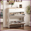Slim Shoe Cabinet 3 Tier Drop Down Hallway Storage Unit