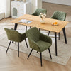 2pcs Dining Chairs Set Faux Leather/Velvet Padded Metal Legs Restaurant Armchair
