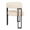 Ergonomic Dining Chairs Set of 2/4/6 with Curved Backrest, Lamb Fleece Fabric