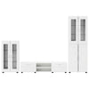 TV Cabinet Set FLORIN High Gloss White Engineered Wood