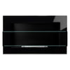 BIOETHANOL FIREPLACE 650x400 BLACK GLOSS DESIGN ECO TAMPERED GLASS + ACCESSORIES