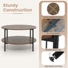 2-Tier Industrial Accent Table with Open Storage Shelf