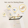 12 x Stackable Foldable Boxes Trainers Organiser Clear Plastic Shoe Storage Box