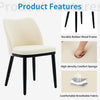 2-Piece Dining Chairs w/ Linen or Velvet Padded Seats, Wood Legs+High Back