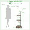 Rolling Round Display Rack with 16-Color LED Lights