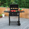 Large Charcoal BBQ Grill Smoker Trolley Portable Outdoor Garden Barbecues Grill
