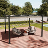 4x3m Metal Pergola Gazebo Patio Sun Shelter Retractable Canopy Patio Gazebo Shed