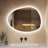 Illuminated Bathroom Mirror with LED Lights 3 colors Dimmable Demister Irregular