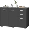Modern Sideboard Kitchen Storage Cabinet, Black