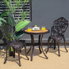Outdoor Patio Table and Chairs Furniture 3-Piece Patio Bistro Set-Red Copper