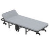 Heavy Duty Folding Bed Rollaway Guest Bed Fold up Sleeper Bed With Mattress 190