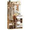 Hall Tree with Mirror, Shoe Bench, Shoe Cabinet Organiser for Entryway, Hallway