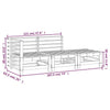3 Piece Garden Lounge Set Solid Wood Pine