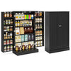 41” Tall Pantry Cabinet Kitchen Storage Cabinet with Doors-Black