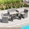Outdoor Wicker Furniture with Loveseat & Table