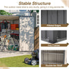 BIRCHTREE 4 x 8FT Bike Shed Metal Garden Shed Lockable Motorbike Bicycle Storage