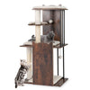 112 CM Tall Modern Cat Tree for Indoor Cats-Brown