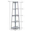Corner Ladder Shelf Bookcase Display Storage Unit Plant Stand Rack White Grey