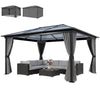 3.6 x 4m Aluminium Hardtop Gazebo Canopy w/ Polycarbonate Top