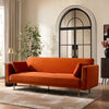 Dusk Hudson Bright Orange & Gold Effect Click Clack Sofa Bed RRP £699