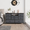 TV Stand with LED Light for 32-50" TVs, Media Console Table w/ 8 Drawers Bedroom