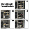 Modern 3Tier Bar Cabinet with Removable Rack & Mesh Door,Adjustable Shelves