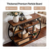 39.4" Industrial Console Table Narrow Entryway Sofa Table with Storage Shelves