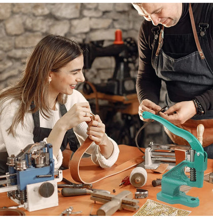 1500PCS 3 Dies Heavy Duty Hand Press 1500 Grommet Eyelet Machine Punch Tool Kit