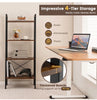 Plant Flower Stand 4-Tier Bookshelf w/Adjustable Foot Pads-Brown