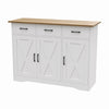 Sideboard Cabinet with Drawers Storage Buffet Cupboard 3 Door 3 Drawer White