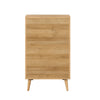 Manila Oak & Rattan 2 Door Flip Down Shoe Storage Cabinet Rack Hallway Furniture