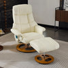 Recliner Armchair With Footstool High Back Heat And Massage Ergonomic Sofa Chair