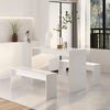 Dining Table Set Wooden Modern Bench Kitchen Room High gloss white itzcominghome